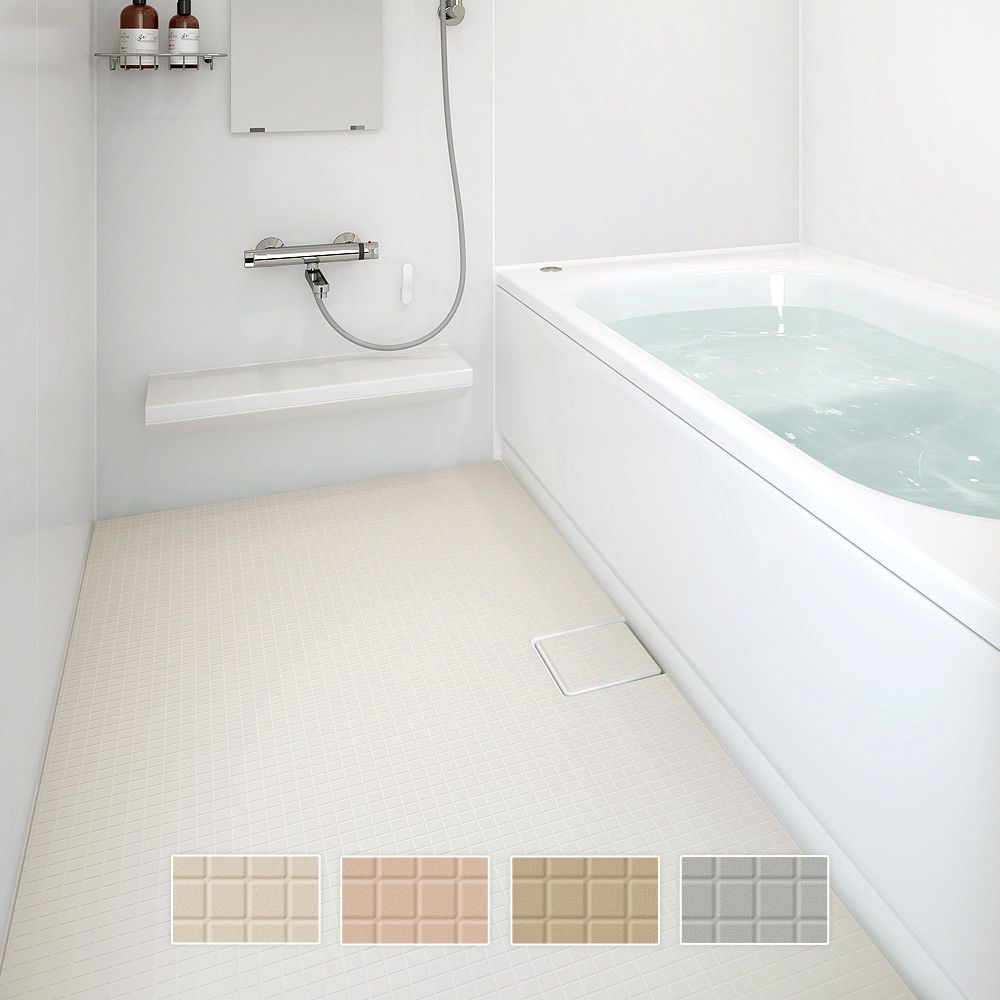 浴室DIYに東リ・バスナシリーズ『バスナフローレ』｜フロアタイル