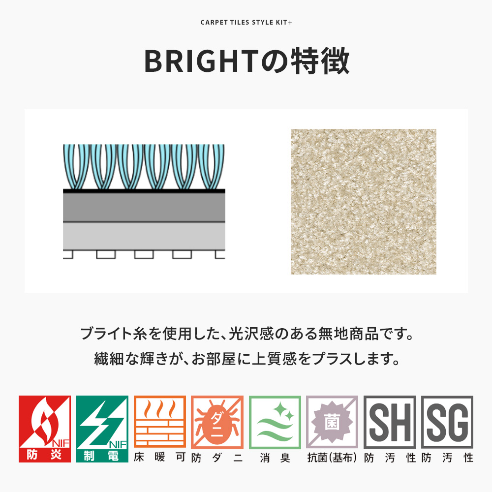 サンゲツ タイルカーペット スタイルキットプラス STYLE KIT＋ BRIGHT ブライト